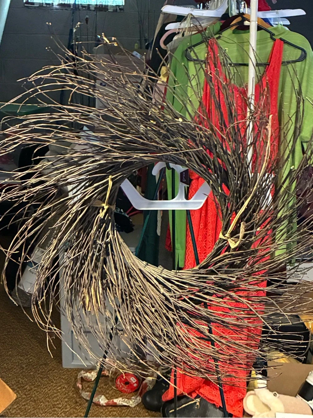 Natural Brown Twig Holiday Wreath - Unbranded